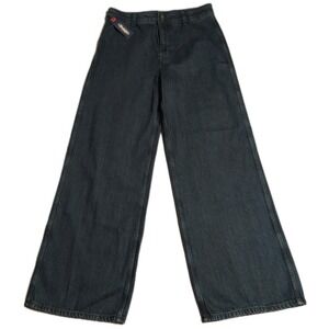 Buffalo Jeans Adele High Rise Wide Leg Jeans Womens 32 NWT Dark Wash Denim